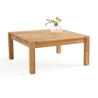 Столик Журнальный квадратный из массива дуба Adelita единый размер каштановый LA REDOUTE INTERIEURS  фото, kupilegko.ru